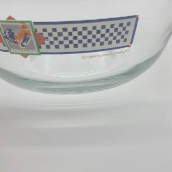 Vintage 1986 Anchor OvenwareHallmark Cards Mixing Bowl 2.5 Qt